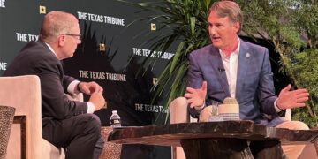 Evan Smith, Glenn Youngkin at Texas Tribune Festival