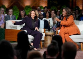 Vice President Kamala Harris joins Oprah Winfrey at the