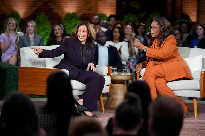 Vice President Kamala Harris joins Oprah Winfrey at the 