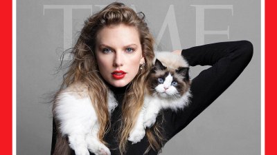 Taylor Swift s Cat Benjamin Button Steals the Show on Time 2023 Cover A Guide to Her Pets 924