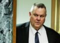 Sen. Jon Tester arrives for a Senate Appropriations Subcommittee on Homeland Security hearing at the U.S. Capitol on April 10, 2024, in Washington, D.C.