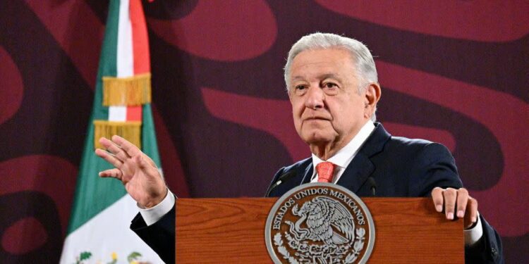 Mexico's President Andres Manuel Lopez Obrador speaks during the daily morning briefing at Palacio Nacional on August 29, 2024 in Mexico City, Mexico. - Juan Abundis/ObturadorMX/Getty Images