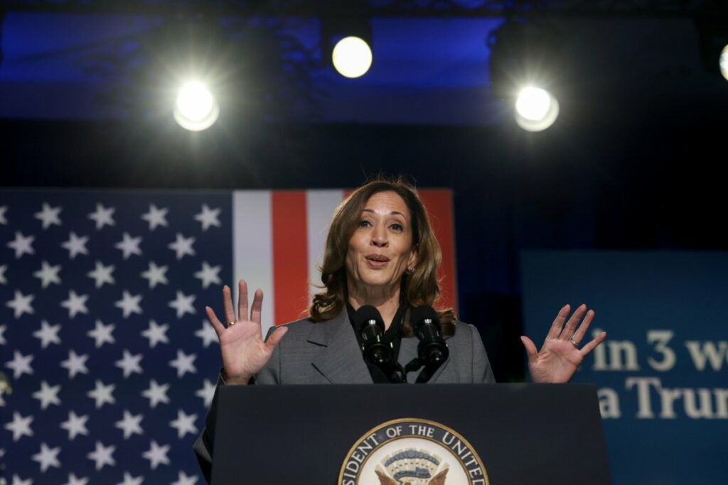 Vice President Kamala Harris speaks