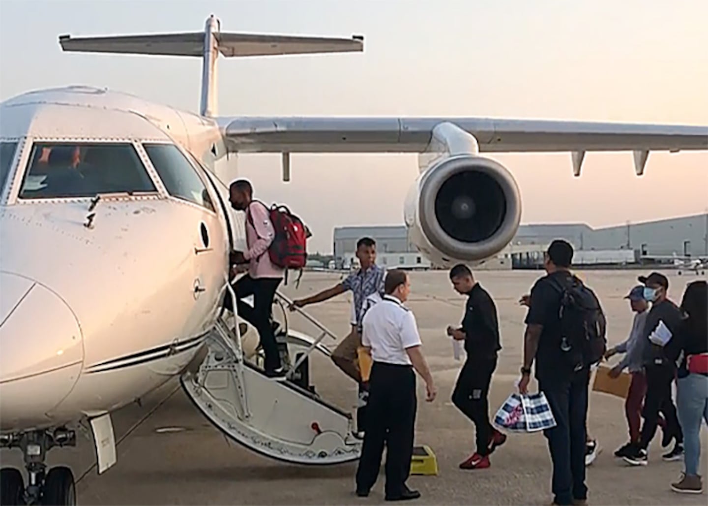 Migrants boarded a jet bound for Martha's Vineyard in San Antonio, Texas. 