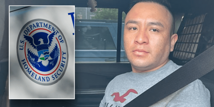 Split image of DHS logo and Jorge Luis Castro-Alvarado