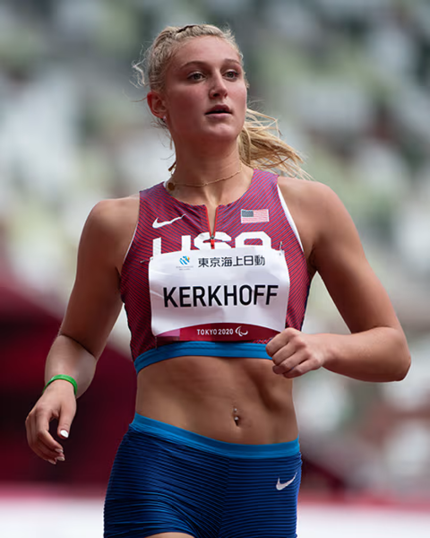 Erin Kerkhoff at the Tokyo Paralympics.