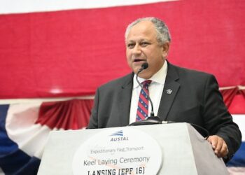 USNS Lansing keel laying ceremony