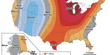 The National Weather Service is predicting below-average temps, high winds and storms for six western states this week