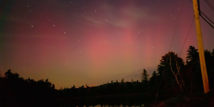 The Northern Lights as viewed Thursday night in Errol, N.H.