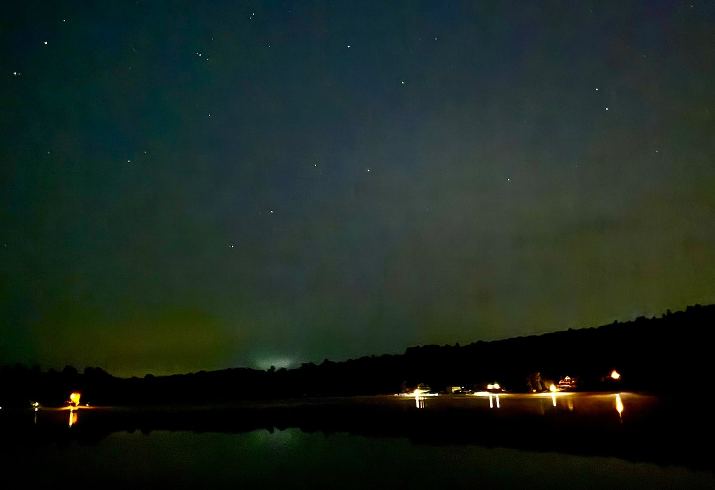 The Northern Lights as viewed in Shutesbury, Mass., near Amherst Thursday night.