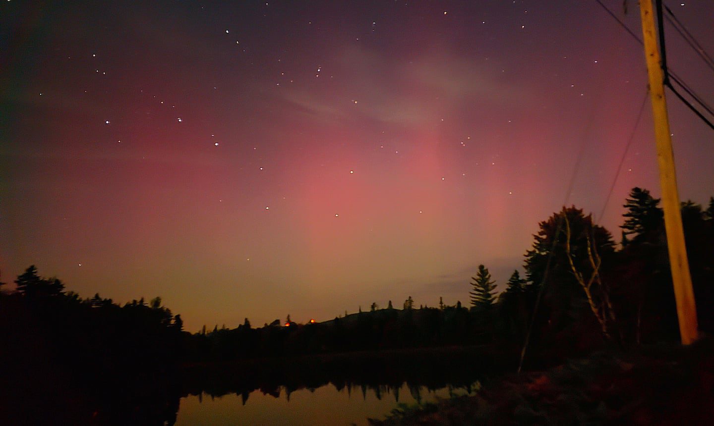 The Northern Lights as viewed Thursday night in Errol, N.H.