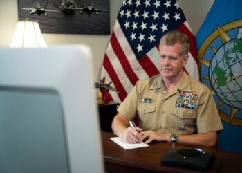 US Indo-Pacific commander Admiral Samuel Paparo “underscored the importance of sustained lines of communication between the US military and the PLA”. Photo: US Navy