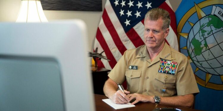 US Indo-Pacific commander Admiral Samuel Paparo “underscored the importance of sustained lines of communication between the US military and the PLA”. Photo: US Navy