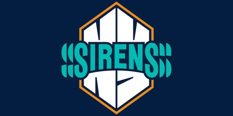 This image released by the PWHL shows the new logo for the New York Sirens hockey team on Monday, Sept. 9, 2024.