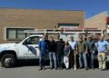 From left to right: Mike Glover, Legacy Fire Services Co-owner; Ray Wright, Pye-Barker; Billy and Debby Walker, Legacy Co-owners; Rod DiBona, Ben Brooks, Kyle Watson, and Justin Merrick, all from Pye-Barker.