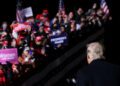 Then US President Donald Trump looks back at his supporters in this file photo, as he departs at the end of a campaign event at Eppley Airfield in Omaha, Nebraska, U.S. October 27, 2020. Photo: REUTERS/Jonathan Ernst/File Photo