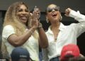 Serena Williams, 42, was having the time of her life with Alicia Keys while watching the US Open in Flushing, New York City on Sunday