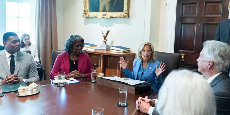 Jill Biden at cabinet meeting