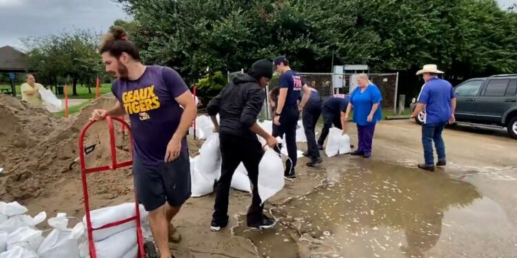 Storm taking aim at Louisiana