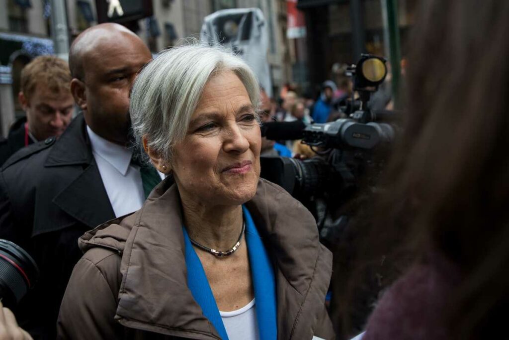 NEW YORK, NY - DECEMBER 5: Green Party presidential candidate Jill Stein waits to speak at a news conference on Fifth Avenue across the street from Trump Tower December 5, 2016 in New York City. Stein, who has launched recount efforts in Michigan and Wisconsin, spoke about demanding a statewide recount on constitutional grounds in Pennsylvania. (Photo by Drew Angerer/Getty Images)