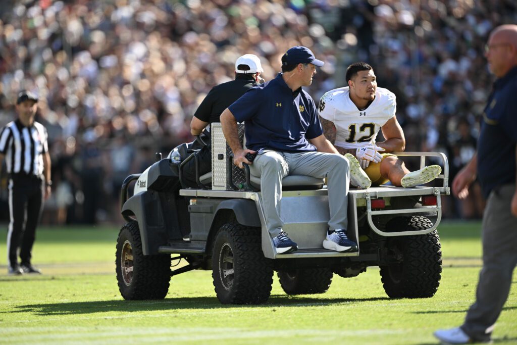 Notre Dame lost three starters in first half vs. Purdue to injury