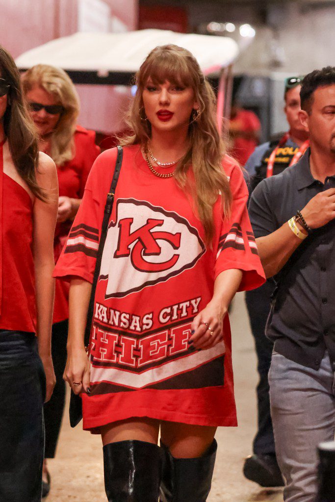 Taylor Swift, who attended the Chiefs' win over the Bengals on Sept. 15, 2024, was not in Atlanta on Sunday night.