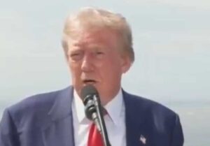 Trump in California. Image-X video Screengrab