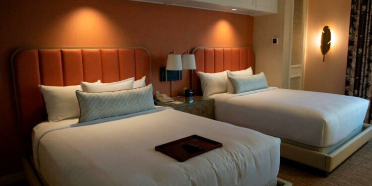 A model room at the Beau Rivage Resort & Casino in Biloxi is a sample of the newly renovated 1,700 guest rooms.