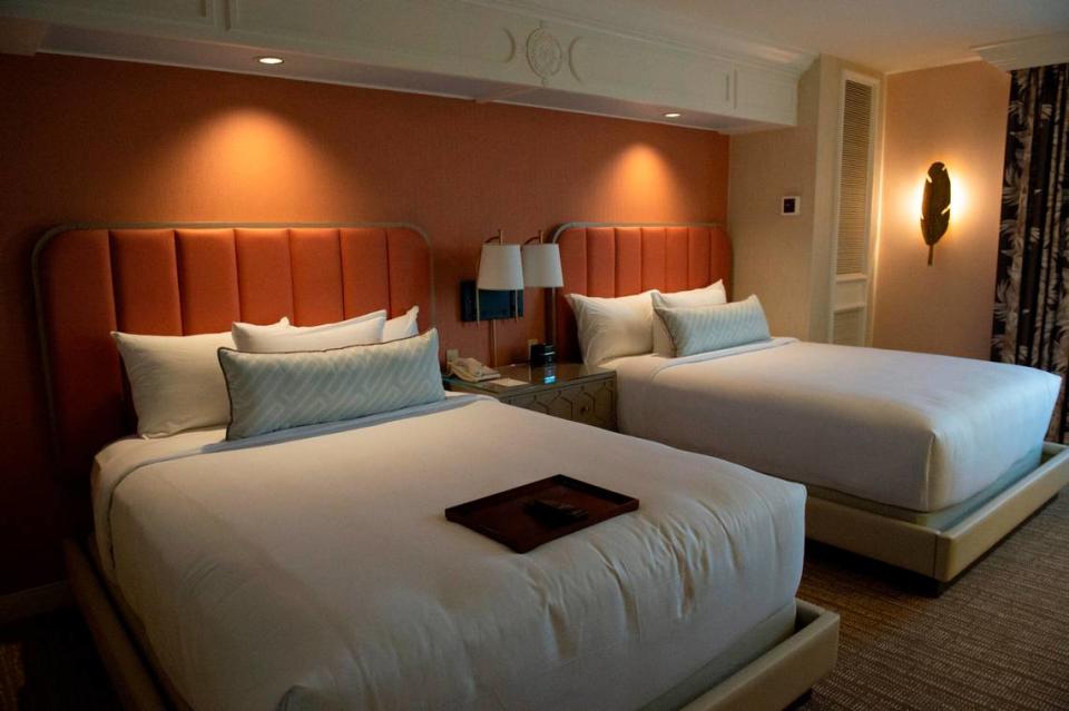 A model room at the Beau Rivage Resort & Casino in Biloxi is a sample of the newly renovated 1,700 guest rooms.