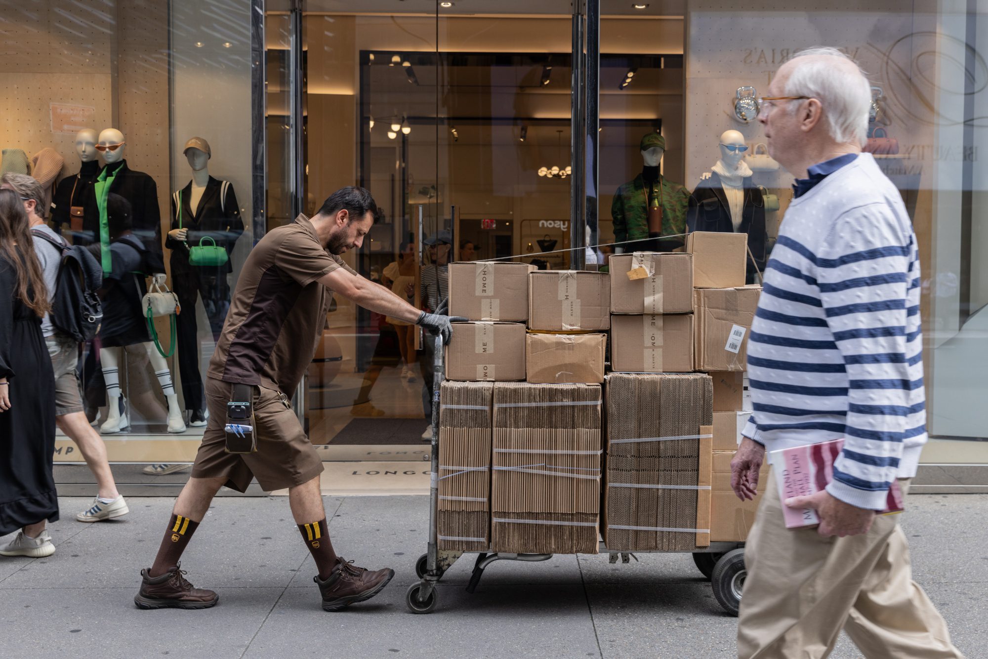 A delivery worker in New York.