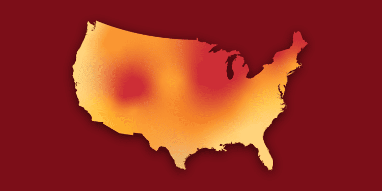 Areas in the United States are having significant increases in extreme heat.