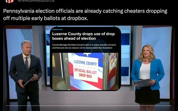 Video Reporting Pennsylvania Woman Put 4 Mail-in Ballots in Drop Box Is From 2022, Not 2024