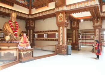 Robbinsville, NJ -- August 2, 2024 -- A tour starts at the visitors center. Completed and encouraging visitors of all faiths to tour it’s artistic detail carved in marble, BAPS Swaminarayan Akshardham, located in Mercer County, is the largest Hindu temple on this side of the world.