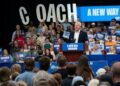 Democratic vice presidential nominee, Minnesota Governor Tim Walz, delivers remarks at an election campaign event in Superior, Wisconsin, on September 14, 2024 (REUTERS)