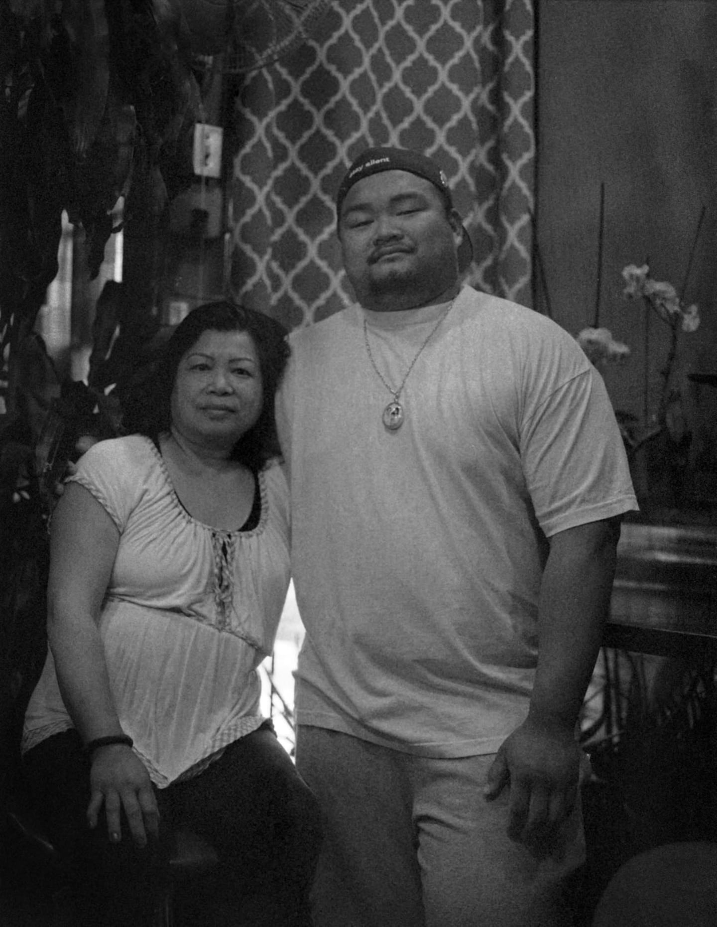 Yawalux Phenglee (left), the owner of Asian Bakery & Fast Food on Broad Street in Providence, R.I., with her son chef Thanadron (right).