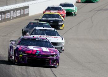 Alex Bowman, front, and Austin Cindric, second from front, rank in the top five of the NASCAR playoff standings entering Saturday night's race at Bristol Motor Speedway.