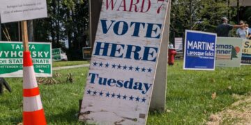 Robert Miller Community & Recreation Center served once again as Burlington's Ward 7 polling station for the Aug. 13, 2024 statewide primary election.