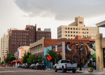 AMARILLO, JUNE 18, 2024: Downtown in Amarillo, Texas on Tuesday, June 18, 2024. CREDIT: Desiree Rios for The Texas Tribune