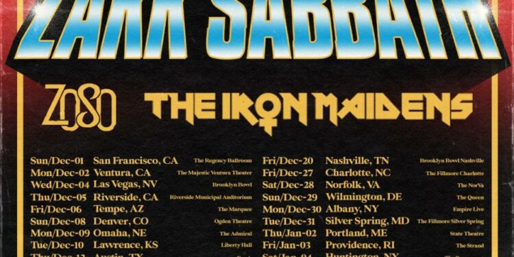 Zakk Sabbath tour poster