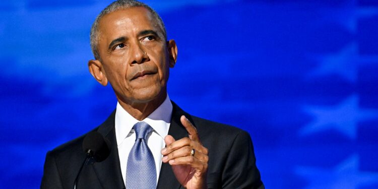 Obama on DNC stage